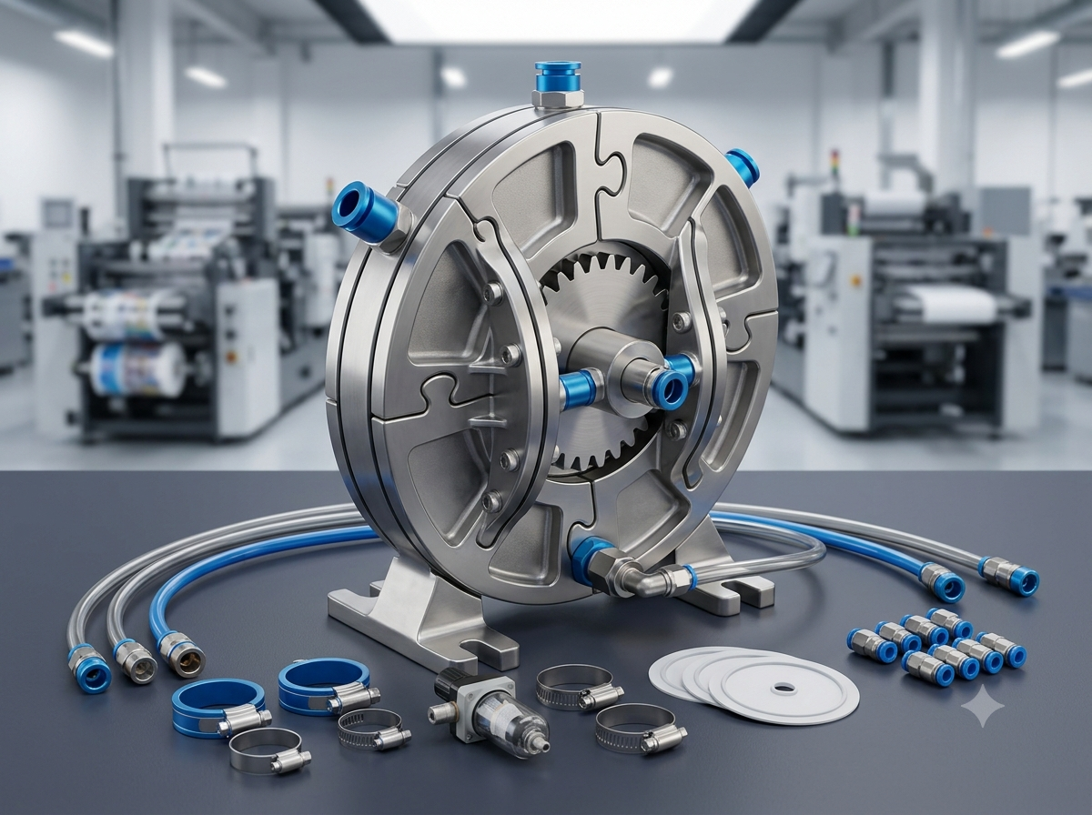 Ink Pumps - Pneumatic Industrial Fluid Circulation System
