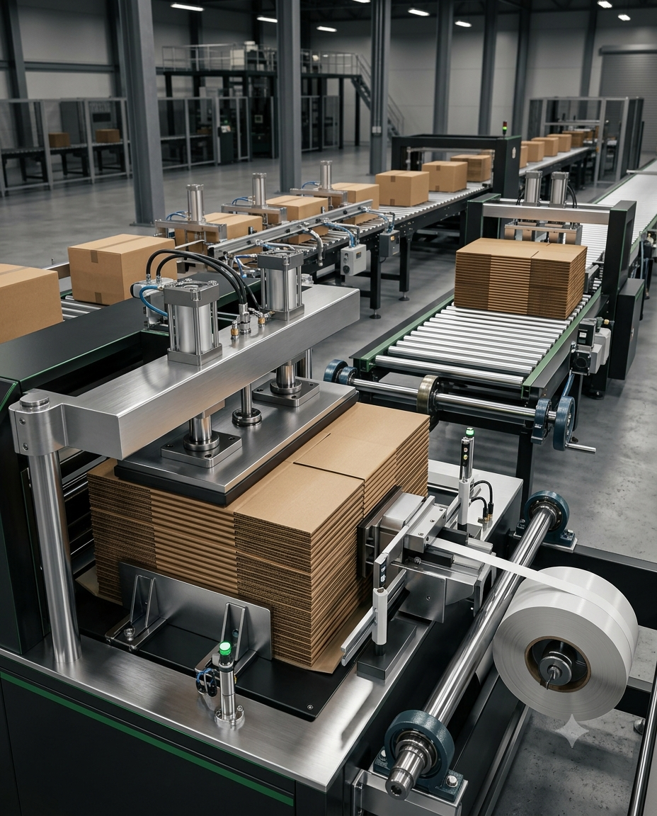 Packaging finishing and bundling industrial machinery