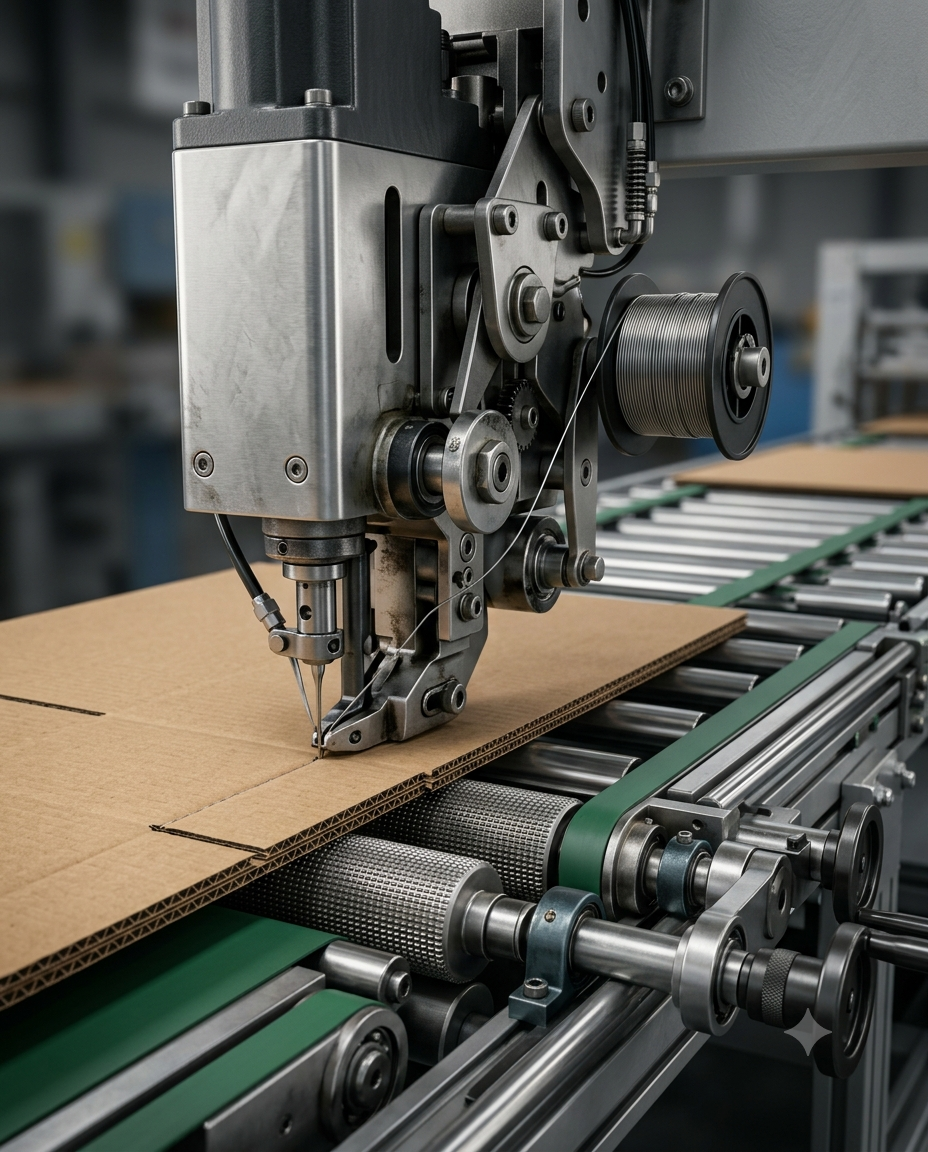 Industrial packaging stitching machinery mechanism